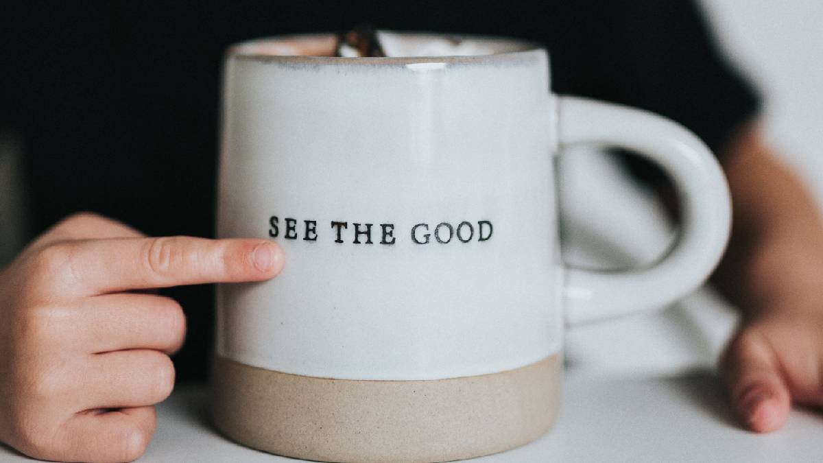 
A boy reminding us to see the good in things even when we are in a bad mood.
