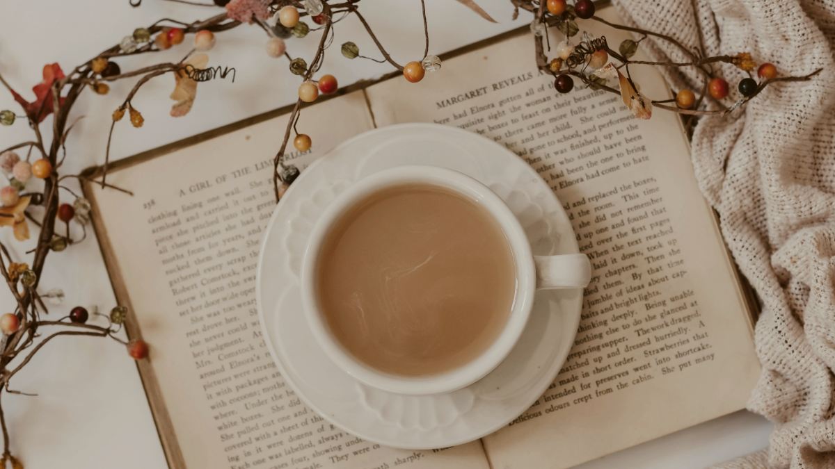 
a-cup-of-tea-on-top-of-a-book
