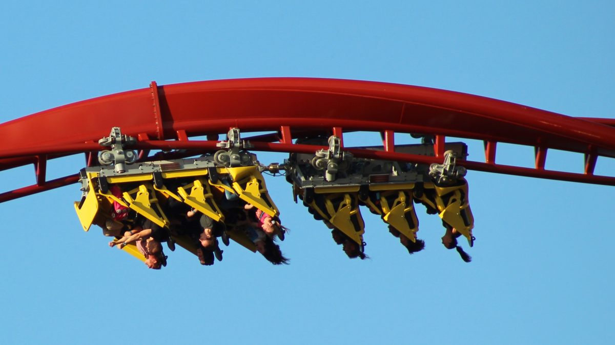 
an upside down roller coaster that is an analogy for taking control of your fear
