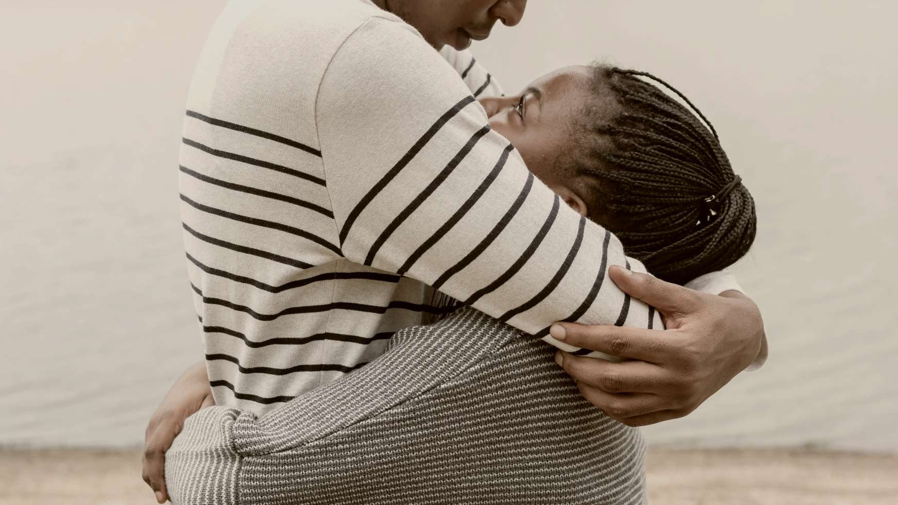 
Loving couple embracing each other by curated lifestyle
