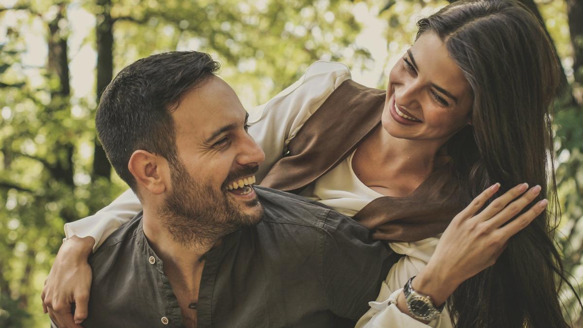 
Portrait of young couple have fun in nature by Getty Images
