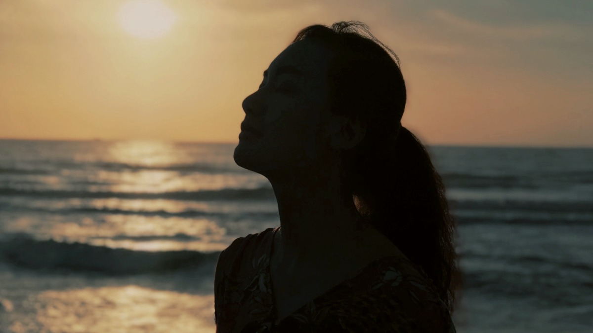 
silhouette of woman standing on beach during sunset by Anh Tuan To
