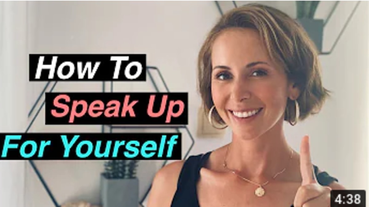 
Jourdan Travers, LCSW talking about how to speak up for yourself on YouTube
